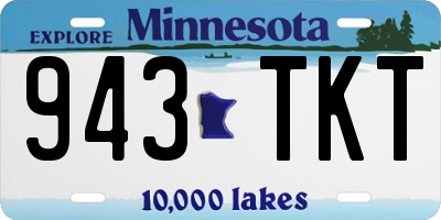 MN license plate 943TKT