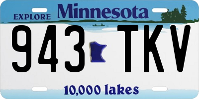 MN license plate 943TKV