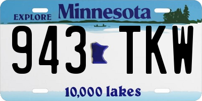 MN license plate 943TKW