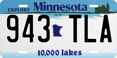 MN license plate 943TLA