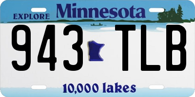 MN license plate 943TLB