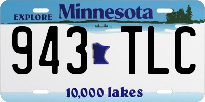 MN license plate 943TLC