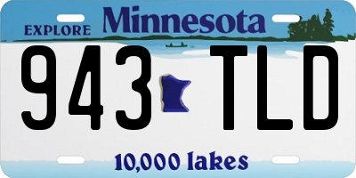 MN license plate 943TLD