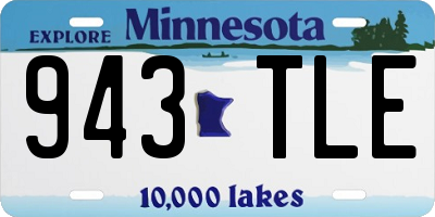 MN license plate 943TLE