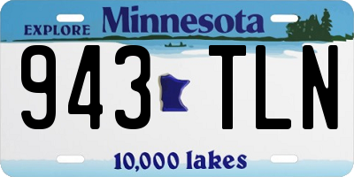 MN license plate 943TLN