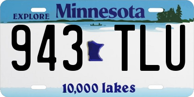MN license plate 943TLU