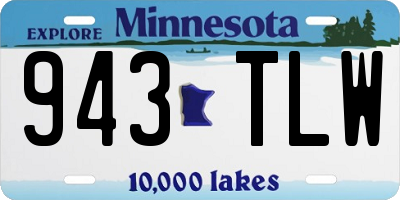 MN license plate 943TLW