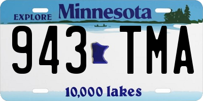 MN license plate 943TMA