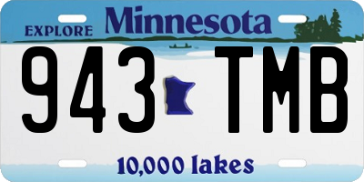 MN license plate 943TMB