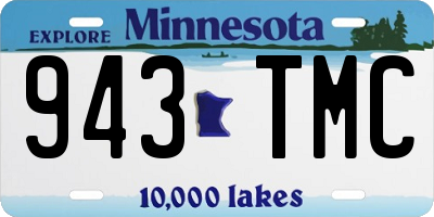 MN license plate 943TMC