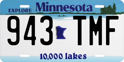 MN license plate 943TMF