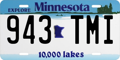 MN license plate 943TMI