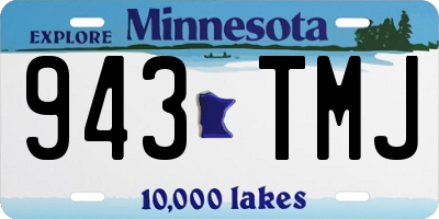 MN license plate 943TMJ