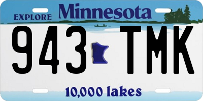 MN license plate 943TMK