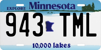 MN license plate 943TML