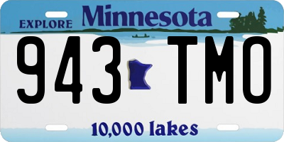 MN license plate 943TMO