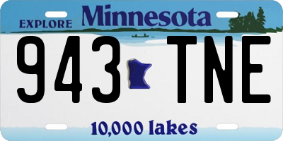 MN license plate 943TNE