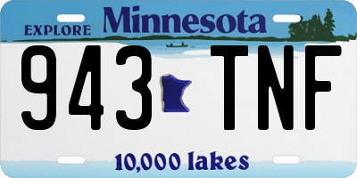 MN license plate 943TNF