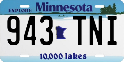 MN license plate 943TNI