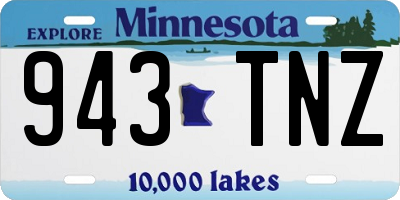 MN license plate 943TNZ