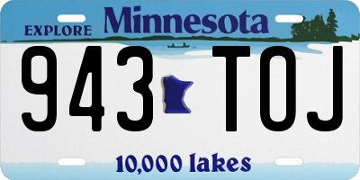 MN license plate 943TOJ