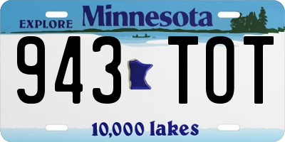 MN license plate 943TOT