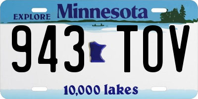 MN license plate 943TOV