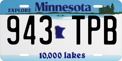 MN license plate 943TPB