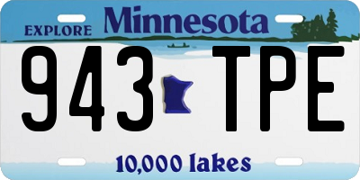 MN license plate 943TPE