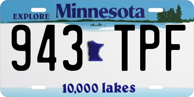 MN license plate 943TPF