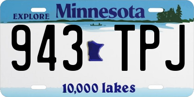 MN license plate 943TPJ