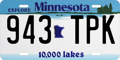 MN license plate 943TPK