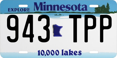 MN license plate 943TPP