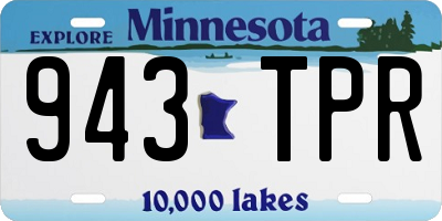 MN license plate 943TPR