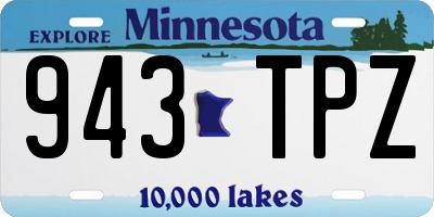 MN license plate 943TPZ