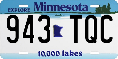 MN license plate 943TQC