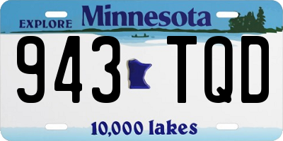 MN license plate 943TQD