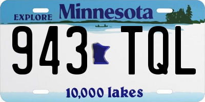 MN license plate 943TQL