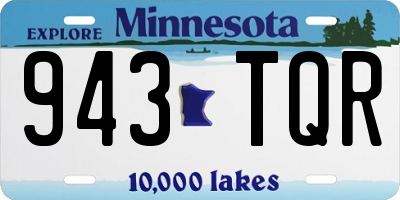 MN license plate 943TQR