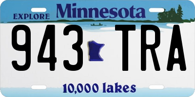MN license plate 943TRA