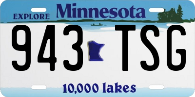 MN license plate 943TSG
