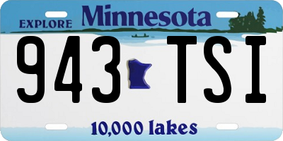 MN license plate 943TSI