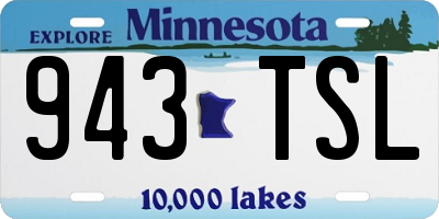 MN license plate 943TSL