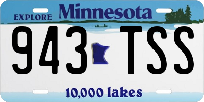 MN license plate 943TSS
