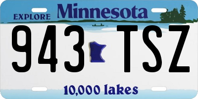 MN license plate 943TSZ