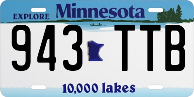 MN license plate 943TTB