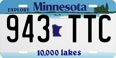 MN license plate 943TTC