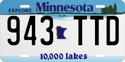 MN license plate 943TTD