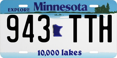 MN license plate 943TTH