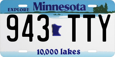 MN license plate 943TTY
